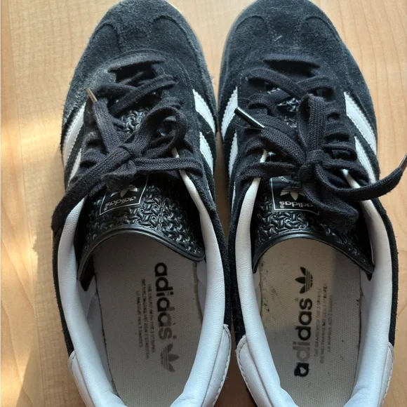 Adidas Black and White Gazelle Sneakers - Picture 6 of 7